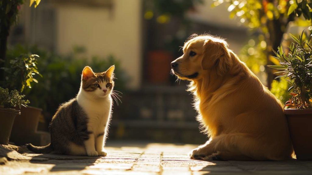 un chat et un chien